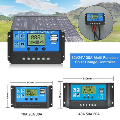 1000W Solar Panel 12V Solar Cell with 60A 100A Controller Solar Charge for Phone RV Car MP3 PAD Charger Outdoor Battery Supply
