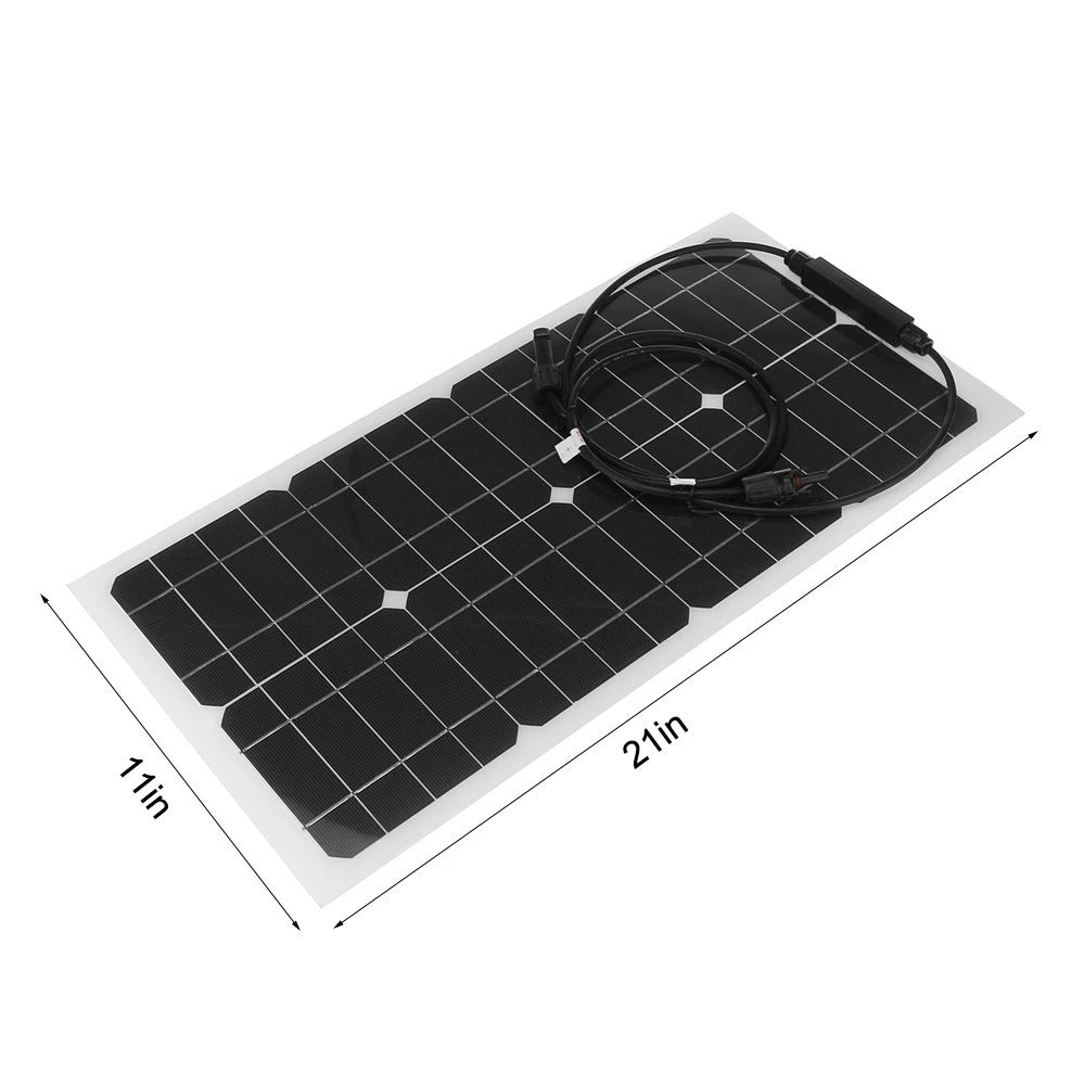 25W Flexible Solar Panel Battery Charger Kit100W