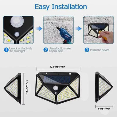 Solar Lights Outdoor Waterproof - Flood Lights With Motion Sensor, Courtyards, LED Solar Light For Streets, Courtyards,Parking Garages