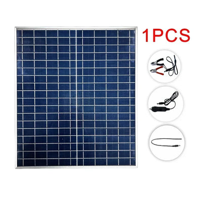 500W/1000W 12V Photovoltaic Solar Panel Power Bank Kit 100A Controller Solar Plate for Home/Camping/Rv/Car Fast Battery Charger